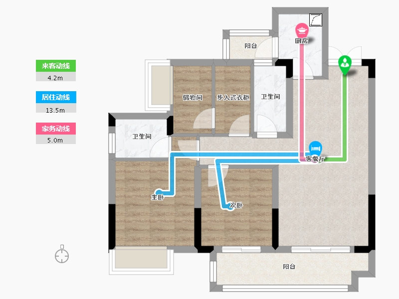 四川省-广安市-学府一号-80.00-户型库-动静线