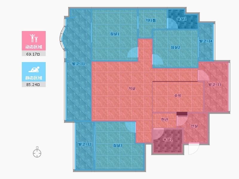 경기도-파주시-한빛마을3단지자유로아이파크-143.06-户型库-动静分区