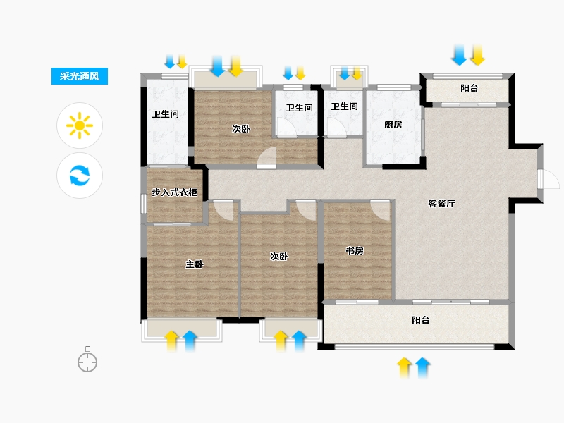 湖南省-长沙市-中交建发·松雅院-168.00-户型库-采光通风