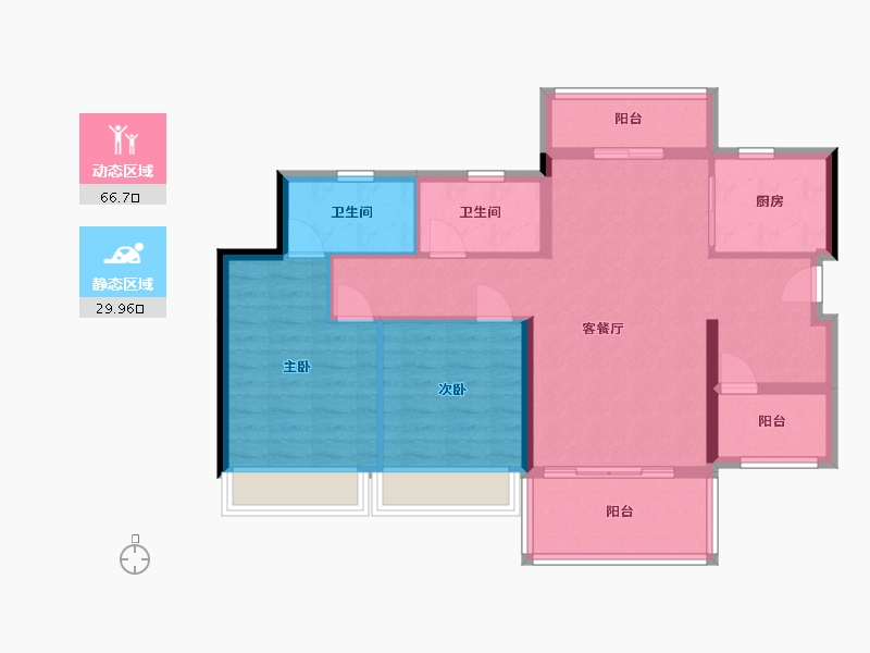 广东省-惠州市-康城四季5期御峰-100.00-户型库-动静分区