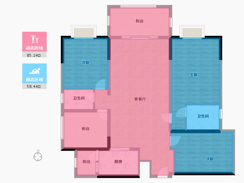 广东省-珠海市-江山赋-133.00-户型库-动静分区