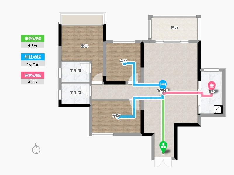 四川省-泸州市-酒城中心-115.00-户型库-动静线