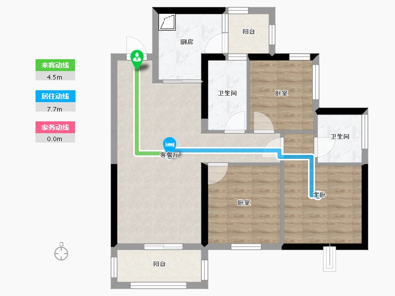 四川省-眉山市-碧桂园天誉-68.00-户型库-动静线