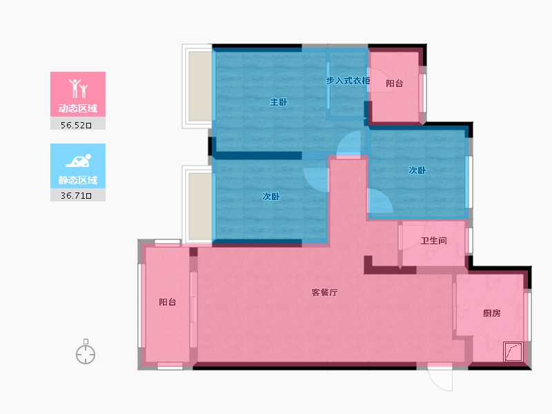 湖北省-武汉市-汉江府-110.00-户型库-动静分区