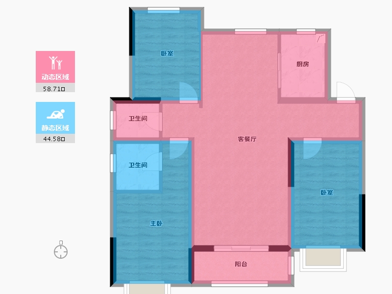 山西省-运城市-公园绿城-A区-120.00-户型库-动静分区