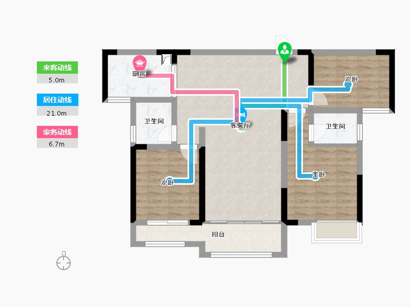 湖南省-湘潭市-九华世纪城·东苑-120.00-户型库-动静线