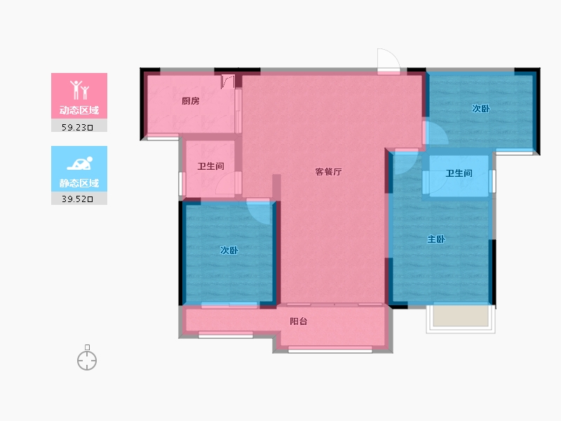 湖南省-湘潭市-九华世纪城·东苑-120.00-户型库-动静分区