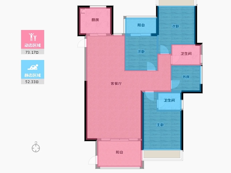 广东省-惠州市-远望一号花园-146.00-户型库-动静分区