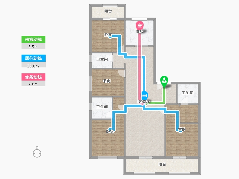 湖北省-武汉市-复地·东湖国际8.1期-140.00-户型库-动静线