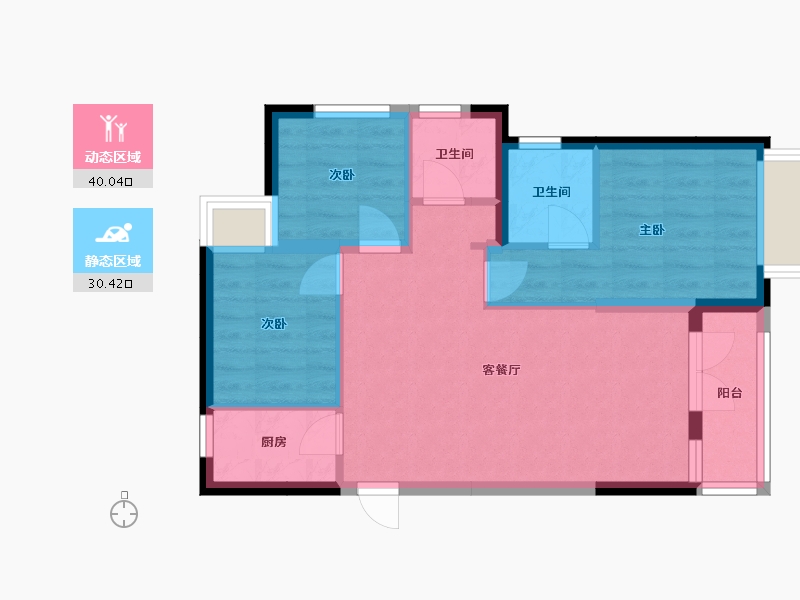 广东省-深圳市-佳兆业未来花园-70.00-户型库-动静分区