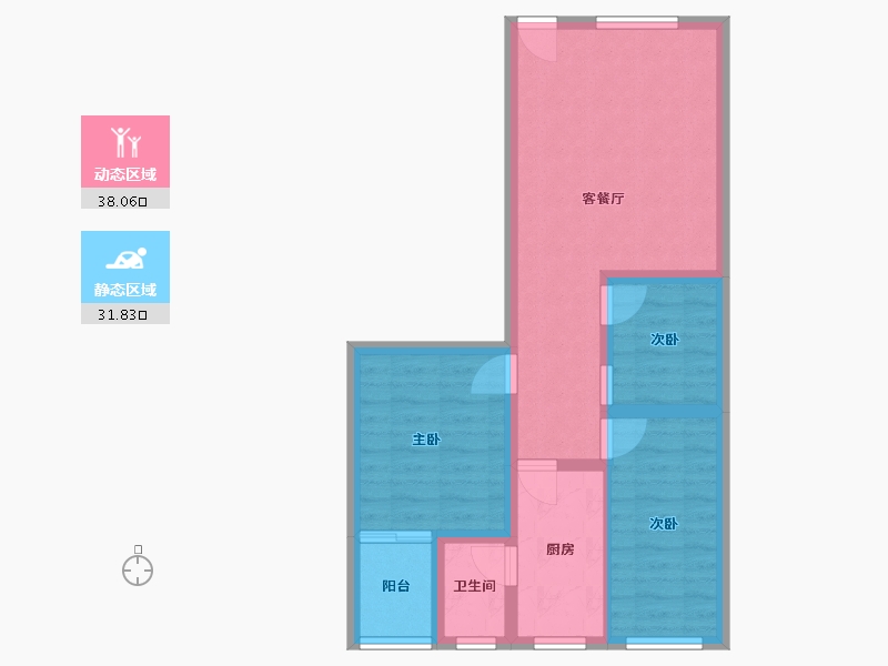 广东省-深圳市-丽湖花园-73.00-户型库-动静分区