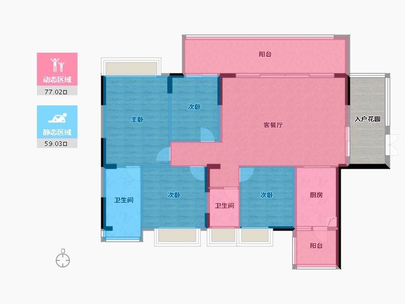 贵州省-贵阳市-观山湖云著-130.00-户型库-动静分区