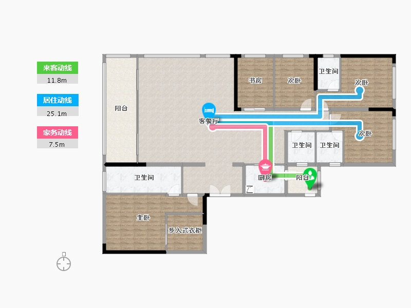 重庆-重庆市-香港置地公园大道-228.00-户型库-动静线