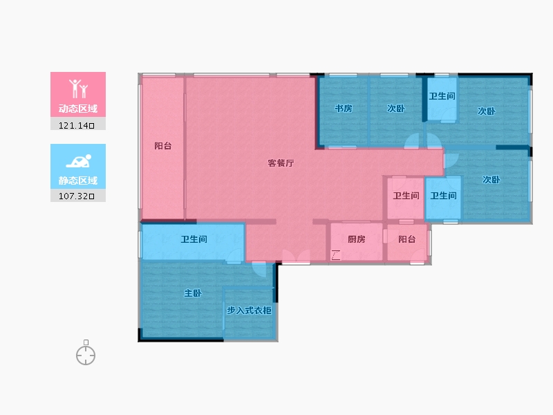 重庆-重庆市-香港置地公园大道-228.00-户型库-动静分区