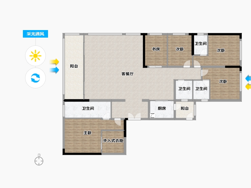 重庆-重庆市-香港置地公园大道-228.00-户型库-采光通风