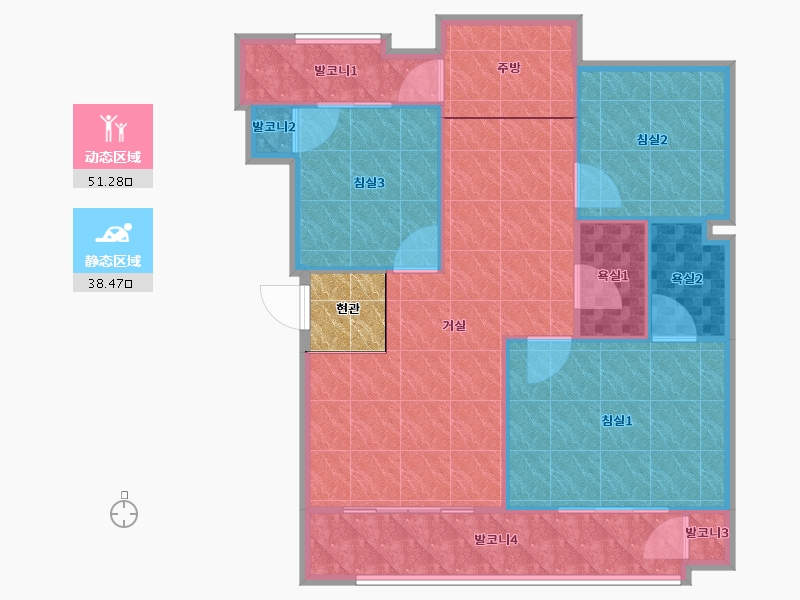 경기도-성남시 수정구-한신-85.29-户型库-动静分区