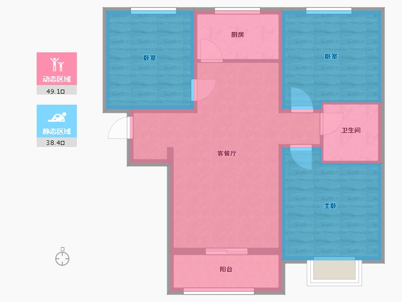 河北省-石家庄市-富地新园-78.00-户型库-动静分区