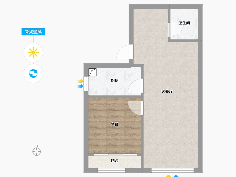 北京-北京市-通成家园-48.00-户型库-采光通风