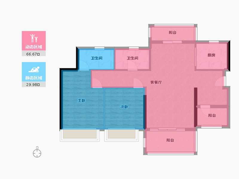 广东省-惠州市-康城四季花园五期-95.00-户型库-动静分区