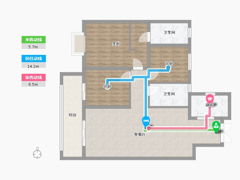 陕西省-宝鸡市-吾悦华府-100.00-户型库-动静线