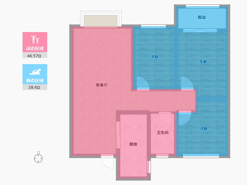 河北省-沧州市-书香华府-87.00-户型库-动静分区