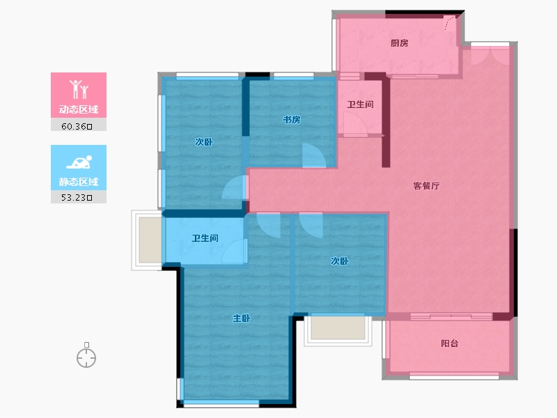 广西壮族自治区-崇左市-阳光珑悦府-93.65-户型库-动静分区