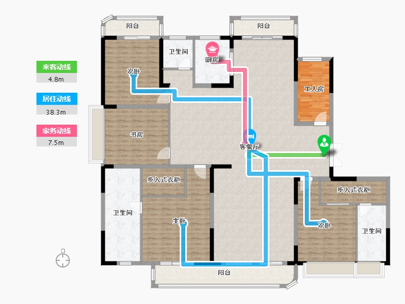 湖南省-衡阳市-衡阳市高新现代城-248.00-户型库-动静线