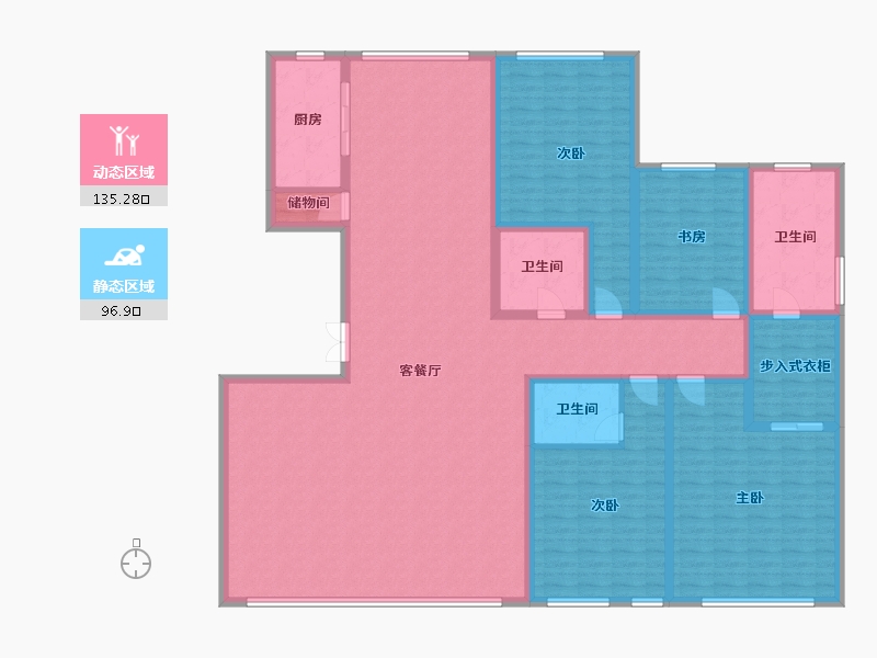 宁夏回族自治区-银川市-凤凰华府-249.00-户型库-动静分区