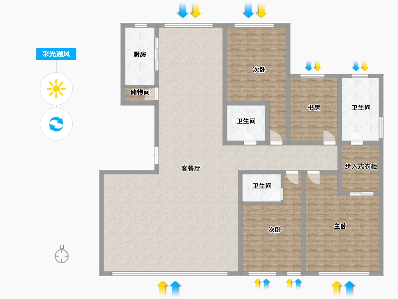 宁夏回族自治区-银川市-凤凰华府-249.00-户型库-采光通风