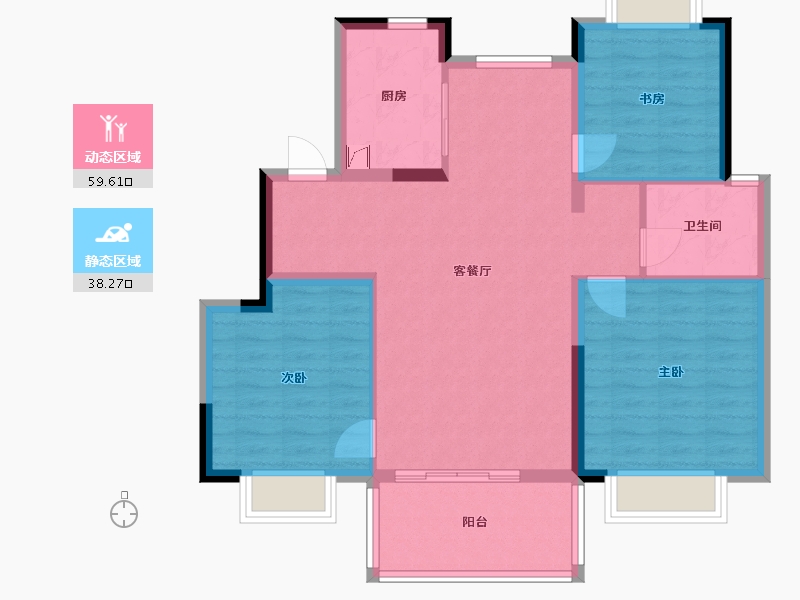 江西省-南昌市-弘阳中梁时光天樾-88.00-户型库-动静分区