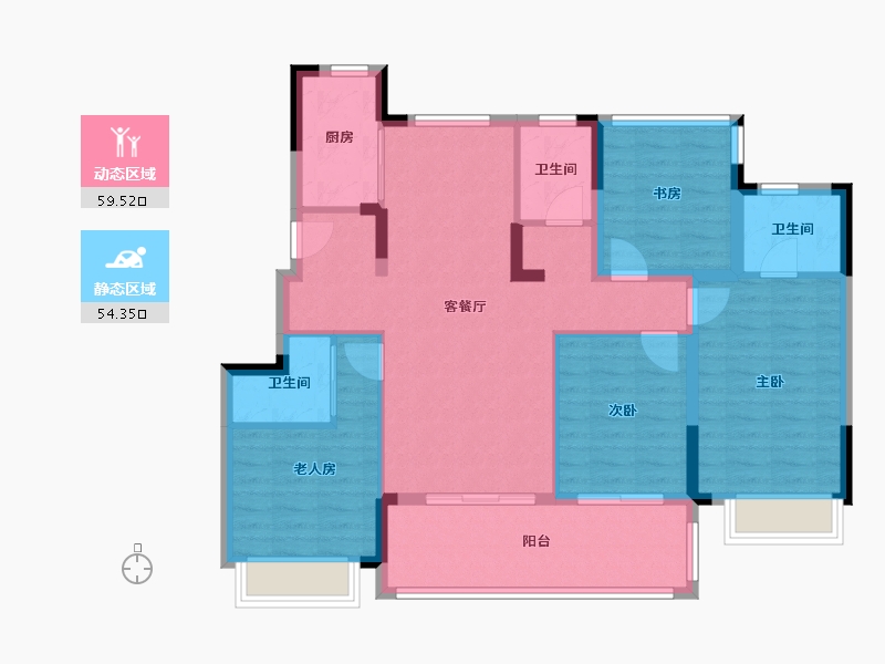 安徽省-合肥市-雍容雅苑-110.00-户型库-动静分区