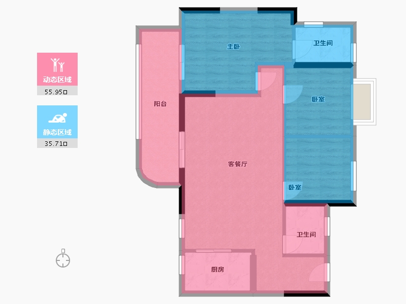 四川省-遂宁市-置信丽府-83.00-户型库-动静分区