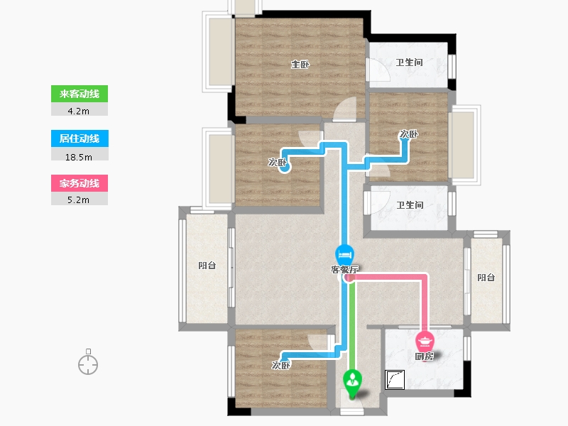 广东省-深圳市-华润置地公园九里花园-100.00-户型库-动静线