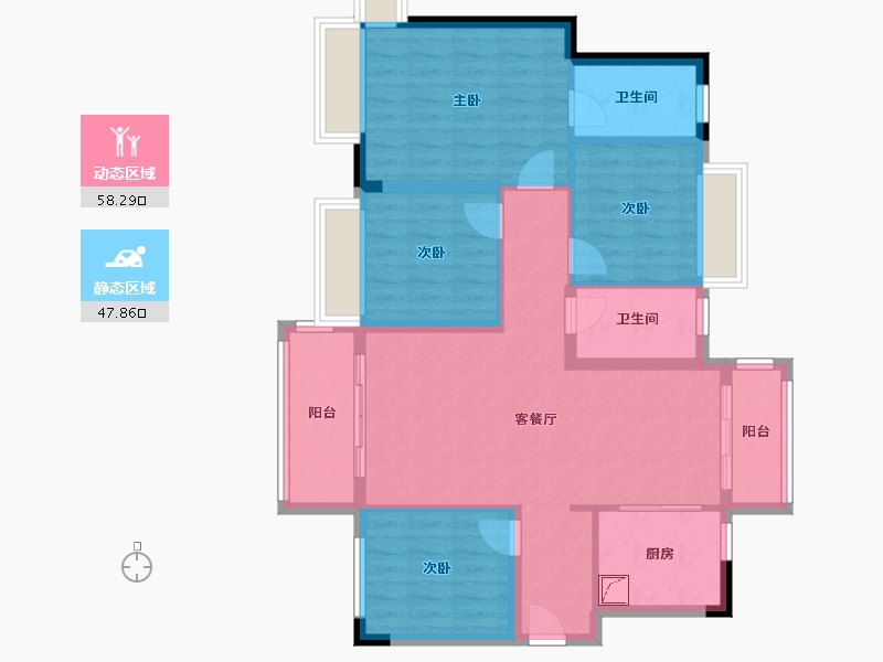 广东省-深圳市-华润置地公园九里花园-100.00-户型库-动静分区