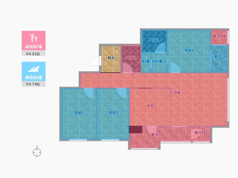 경기도-파주시-한빛7단지휴먼시아-114.11-户型库-动静分区