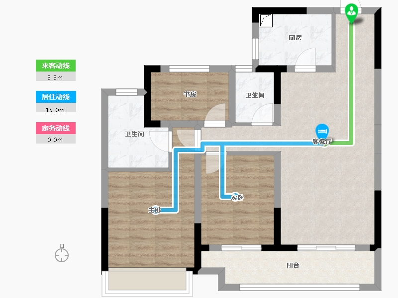 山东省-枣庄市-祥和花园-93.00-户型库-动静线