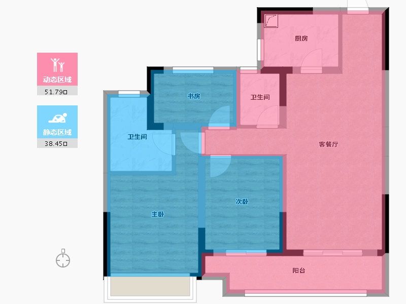 山东省-枣庄市-祥和花园-93.00-户型库-动静分区