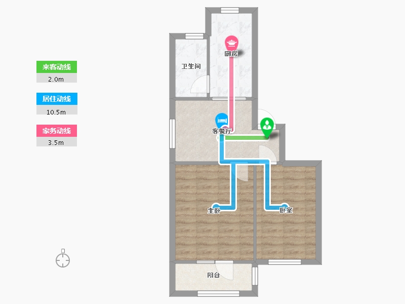 江苏省-南京市-三牌楼大街129-131-52.03-户型库-动静线