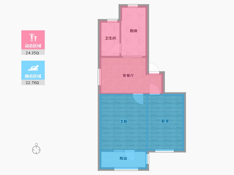 江苏省-南京市-三牌楼大街129-131-52.03-户型库-动静分区