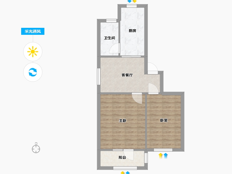 江苏省-南京市-三牌楼大街129-131-52.03-户型库-采光通风