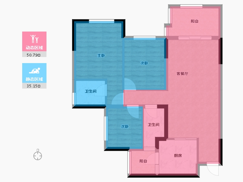 四川省-南充市-紫府小区-78.00-户型库-动静分区