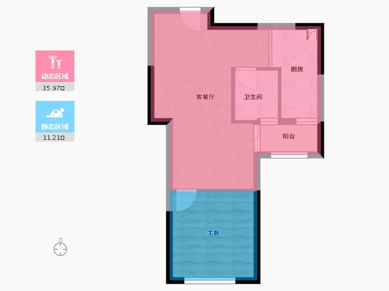 湖南省-长沙市-韭菜园嘉苑-47.10-户型库-动静分区