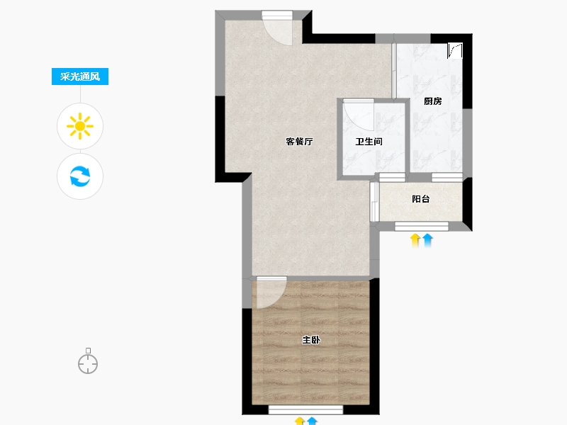 湖南省-长沙市-韭菜园嘉苑-47.10-户型库-采光通风