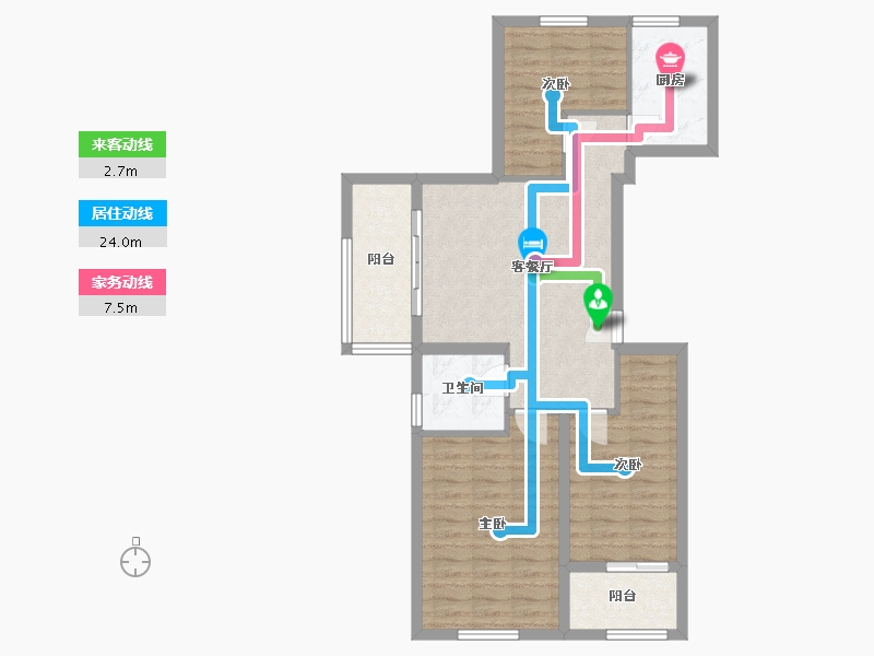 安徽省-宿州市-南方香格里拉小区-80.00-户型库-动静线