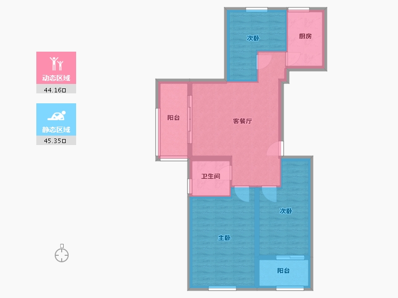 安徽省-宿州市-南方香格里拉小区-80.00-户型库-动静分区