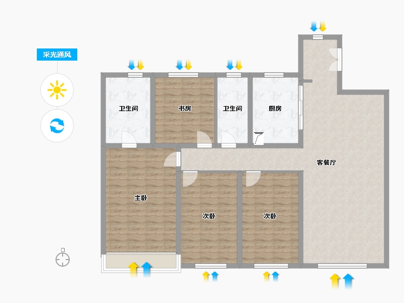 辽宁省-沈阳市-中海和平之门-178.00-户型库-采光通风