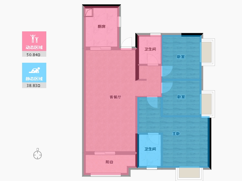 广东省-广州市-万科城市之光-80.36-户型库-动静分区