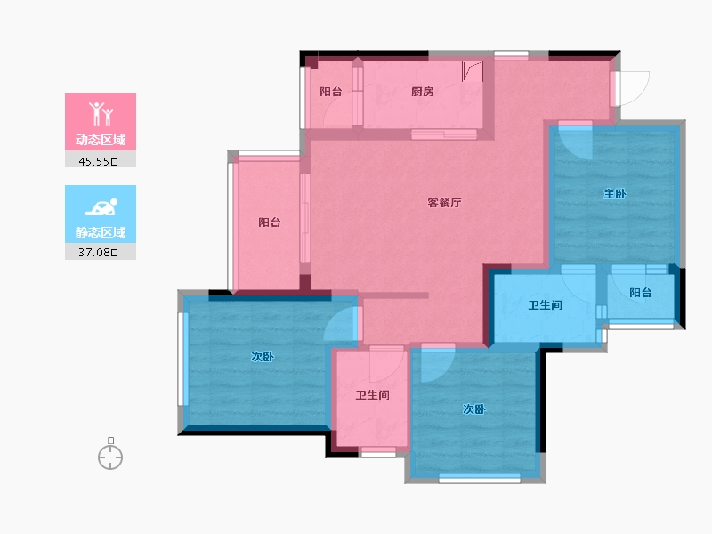 四川省-成都市-明信城C区-81.00-户型库-动静分区