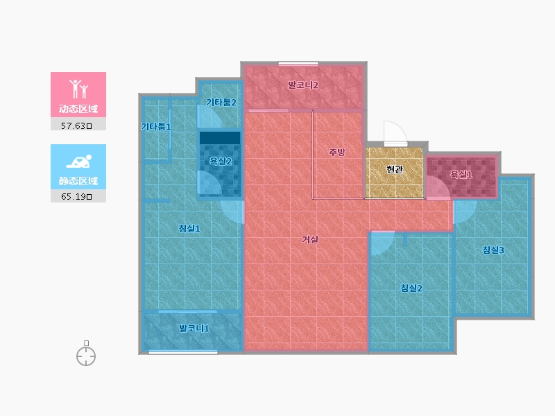 경기도-의왕시-포일숲속마을3단지-117.38-户型库-动静分区