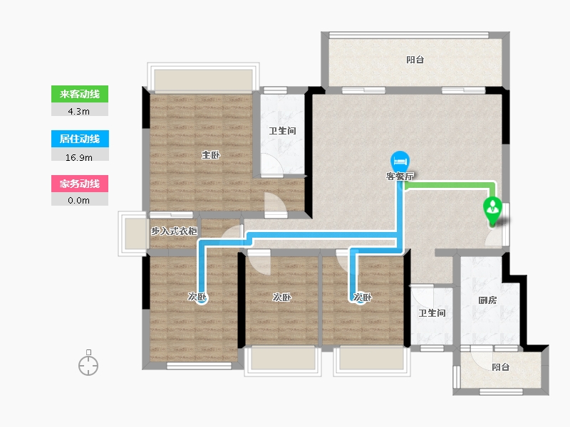 四川省-成都市-听湖九园-117.30-户型库-动静线